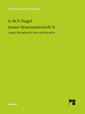 cover image of Jenaer Systementwürfe II